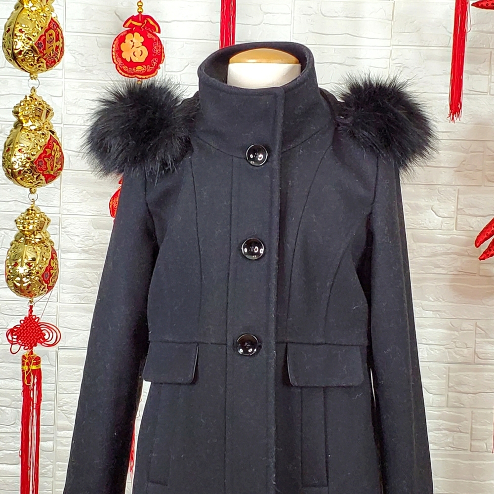 Black wool coat